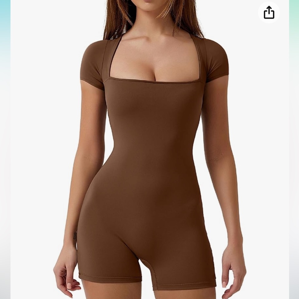 Workout Bodycon Romper Stretchy 🤍